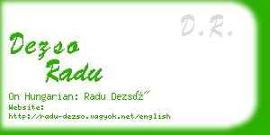 dezso radu business card